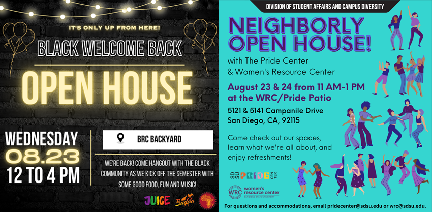 brc open house aug 23 noon to 4p and WRC open house Aug 23 & 24 11am to 1 pm see below for details