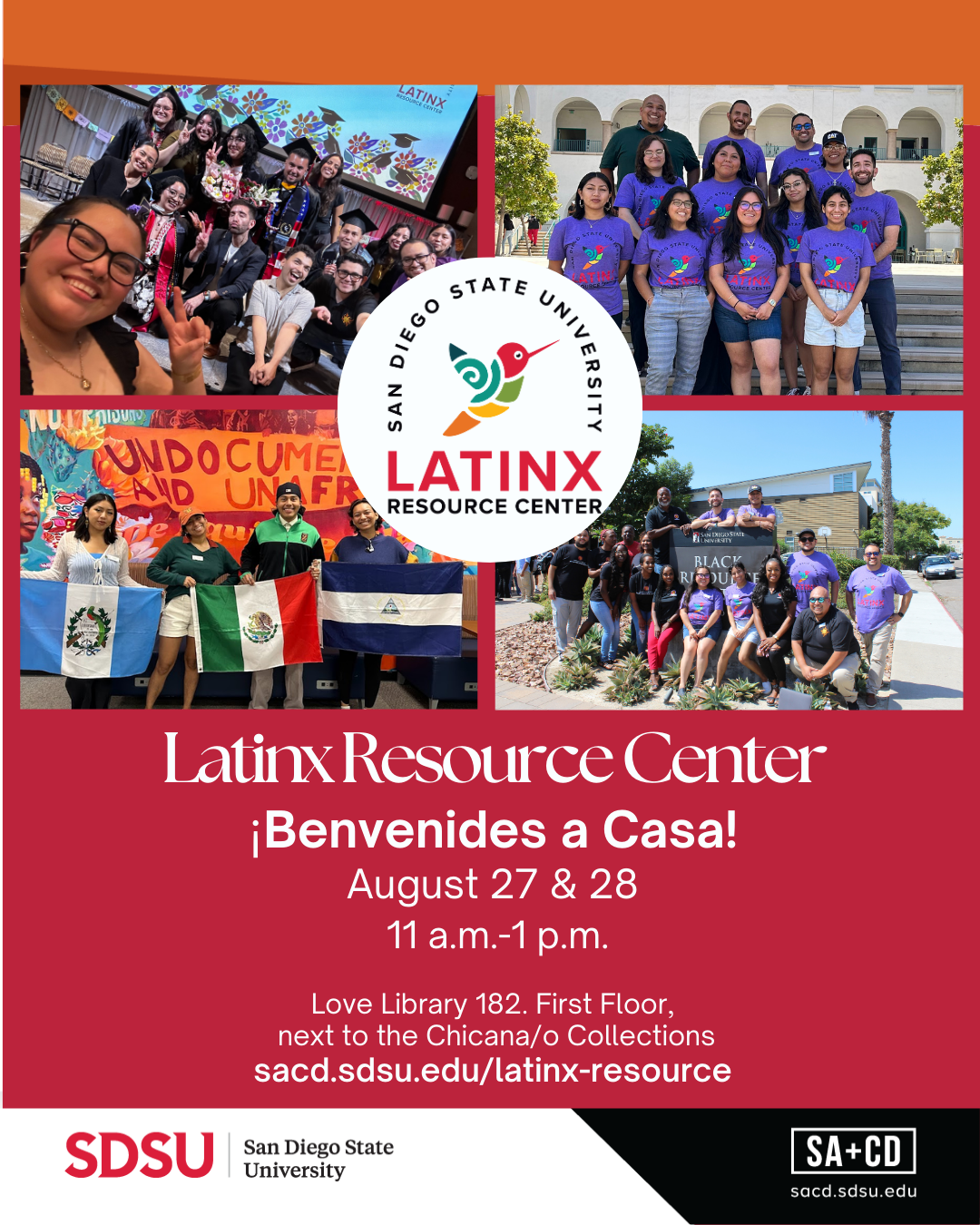 latinx resrouce center open house aug 27 and 28 11a-1p