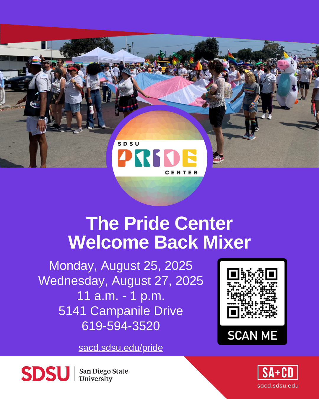Pride Center Welcome Mixer Aug 25 & 27 11a-1p