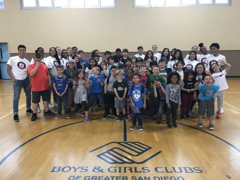 photo: AUP students w/kids at boys & girls club SD