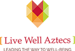 live well aztecs heart logo