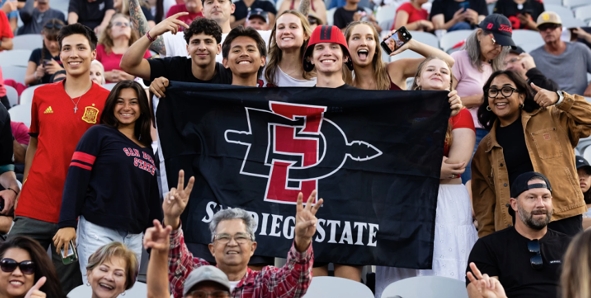 fans at a stadium