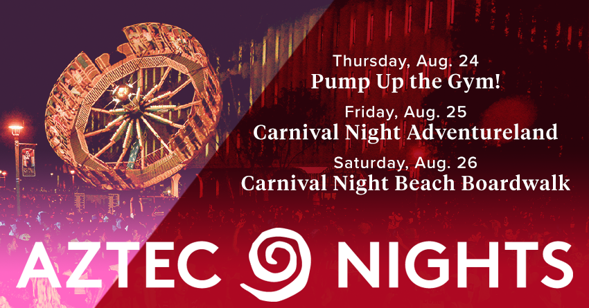 Azgtec Nights Pump up the Gym (Aug 24) and Carnival Night Aug 25 & 26 aztecnights.com