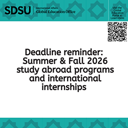 Study abroad deadling reminder