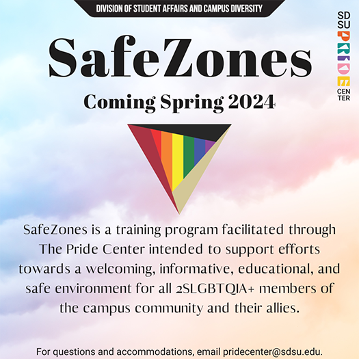 colorful clouds ib background with black headline text that says "SafeZones Coming Spring 2024"