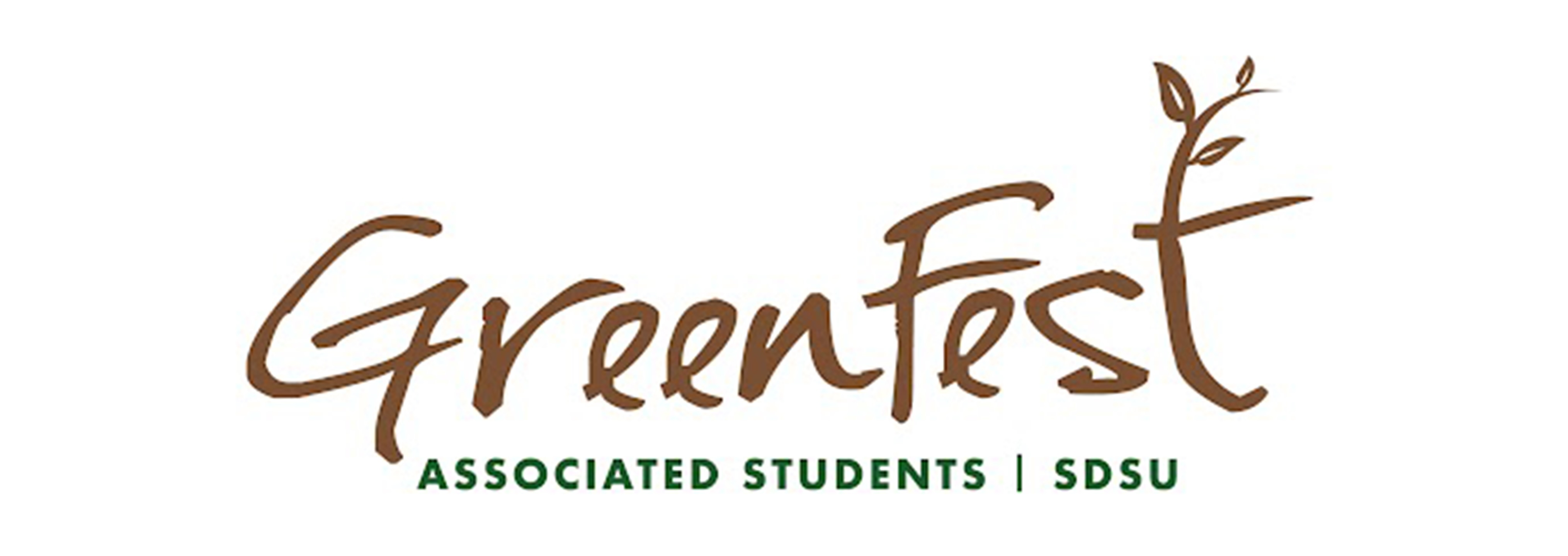 brown and green sdsu associated students greenfestlogo