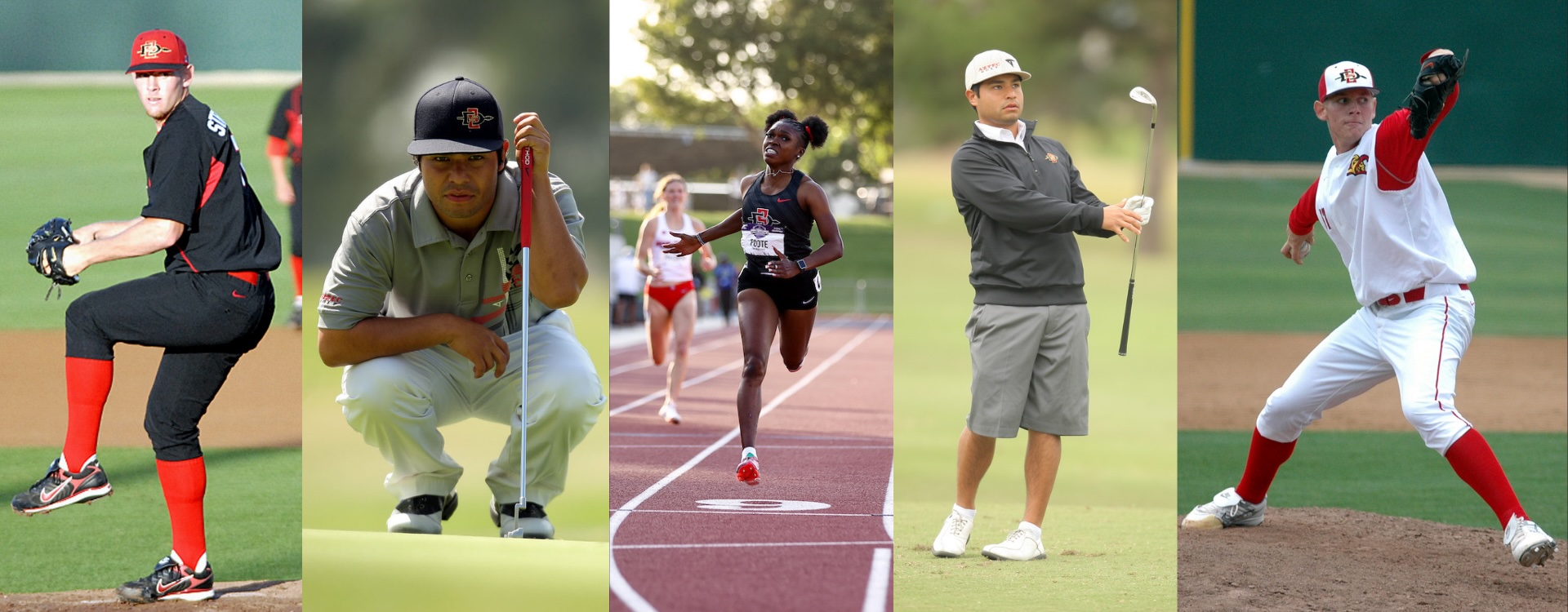 collage of SDSU athletes