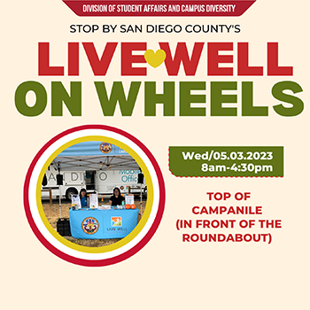 live well o whellse wed 5/3/23 top of campanile way at the round about