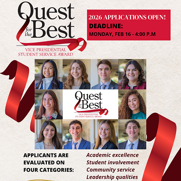 The 2026 Quest for the Best application closes at 4 p.m. Feb. 16. The 2026 Quest for the Best application closes at 4 p.m. Feb. 16.