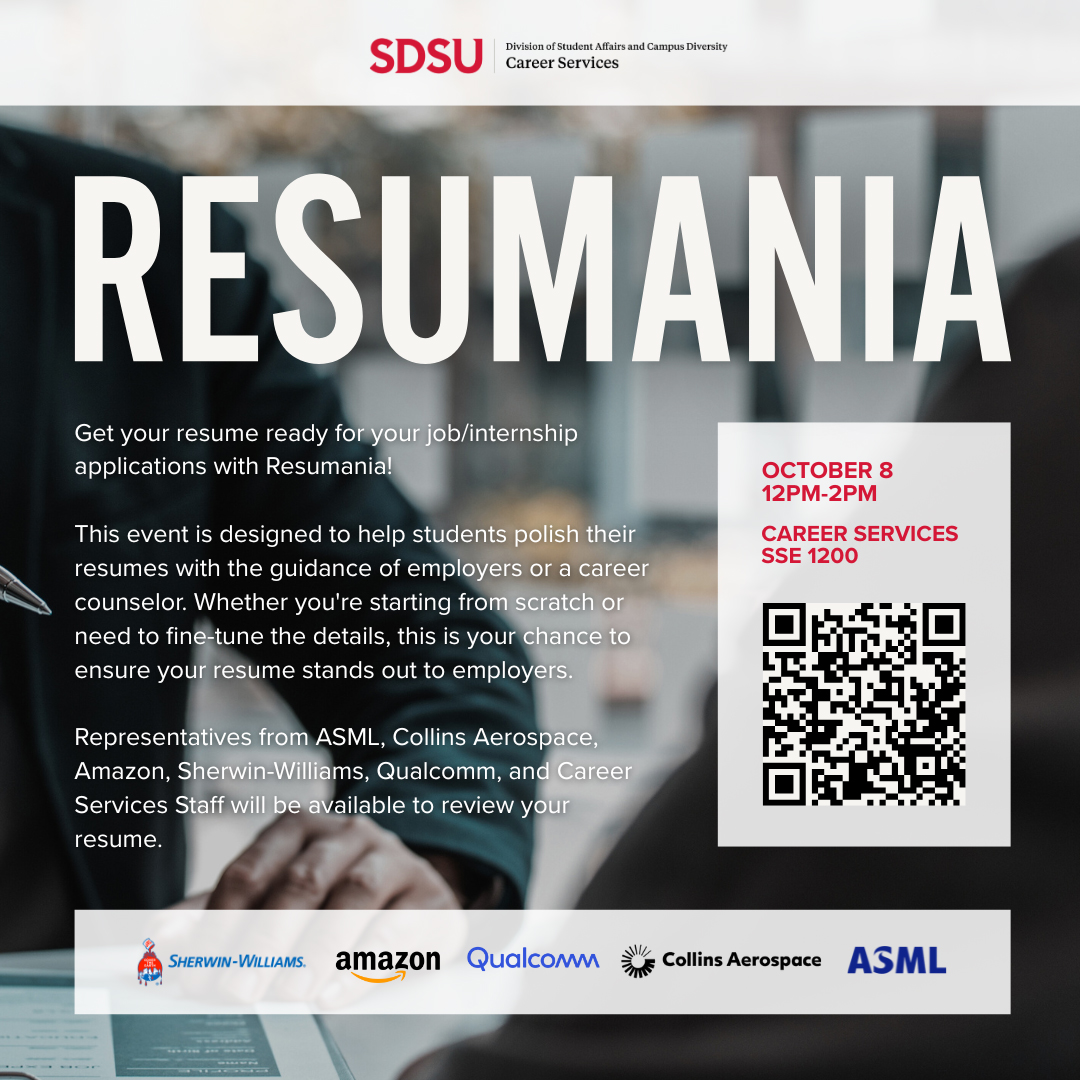 Resumania - graphic with qr code