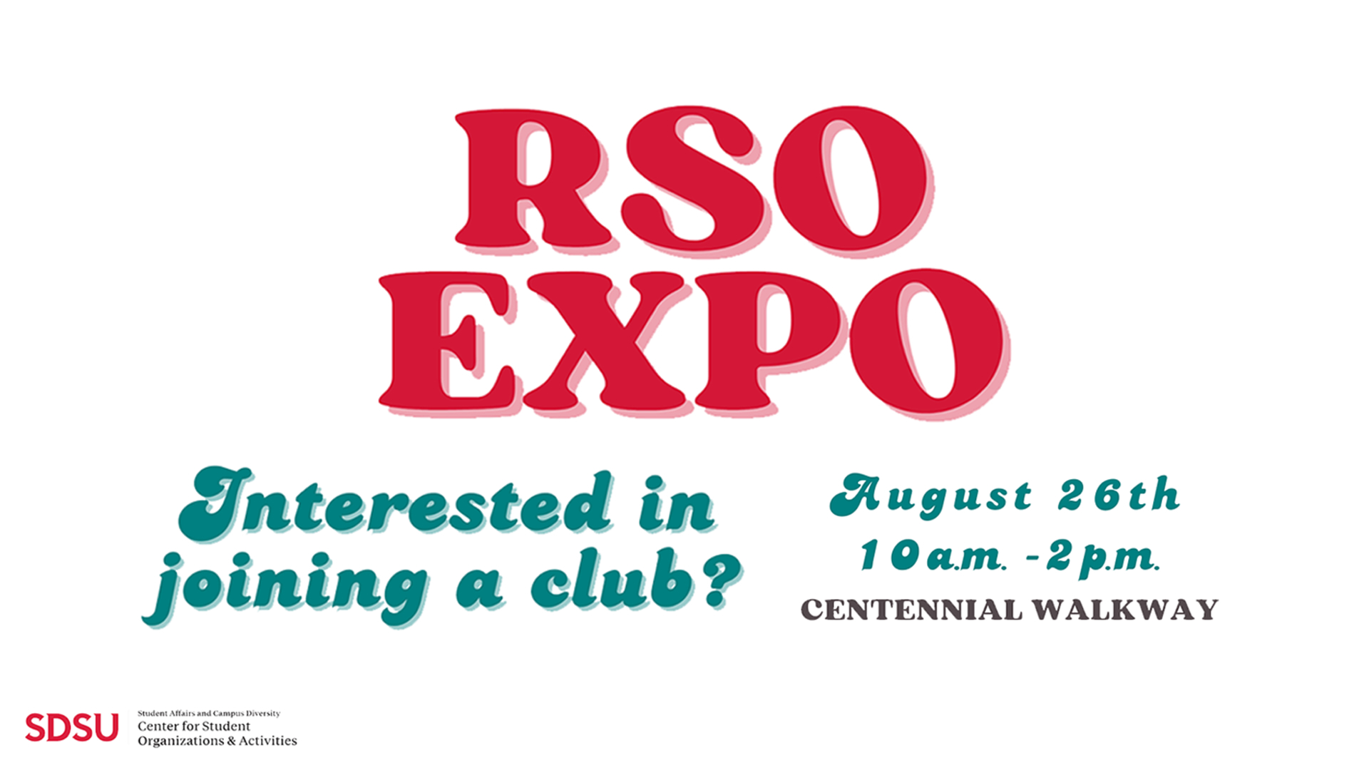 red text saying RSO expo