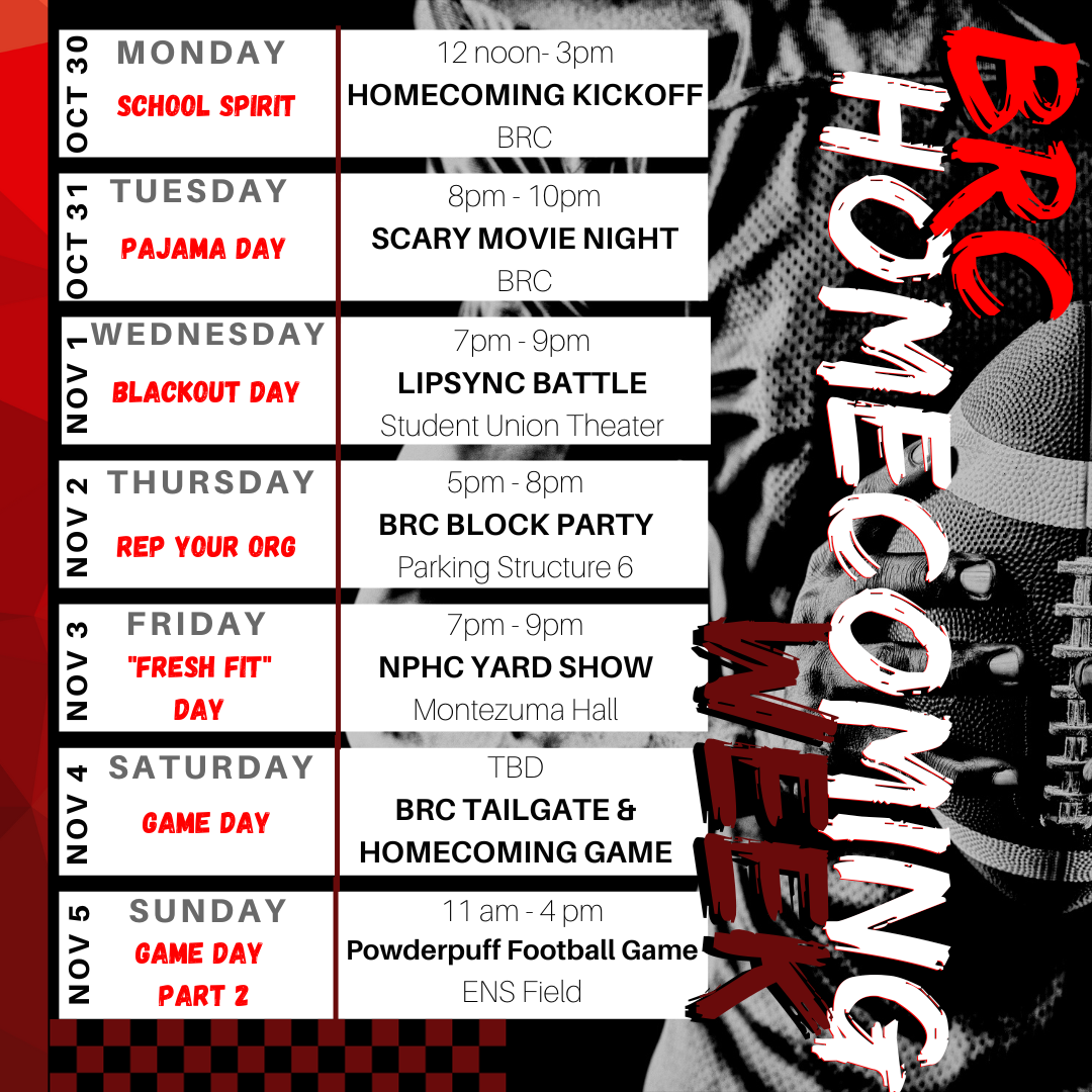 image of brc homecoming flyer