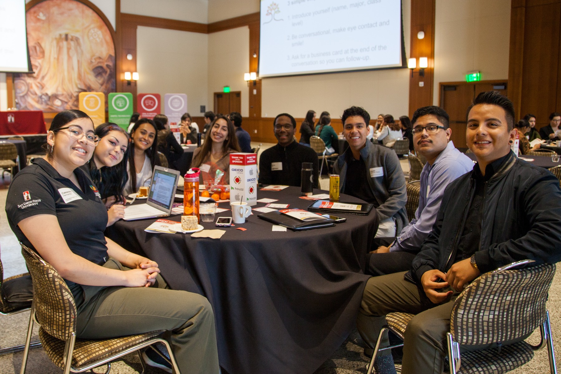 Diveristy Career Conference students at table