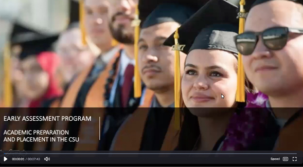 screen shot of eap zoom video with students in regalia