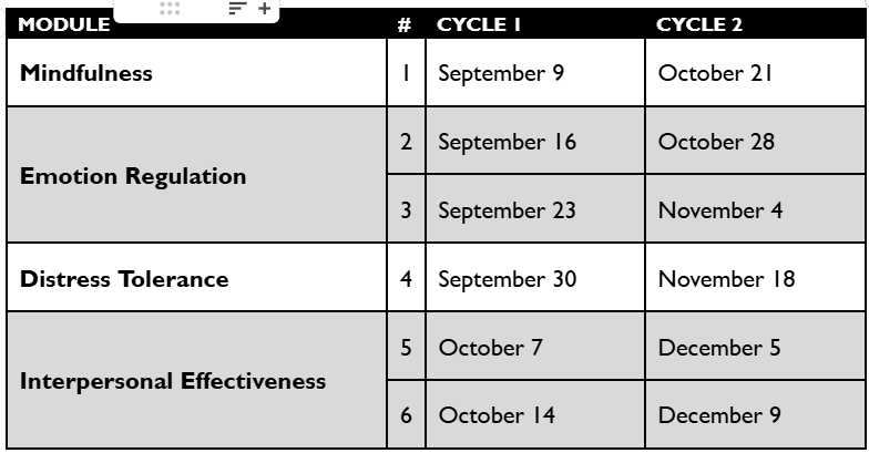 Schedule