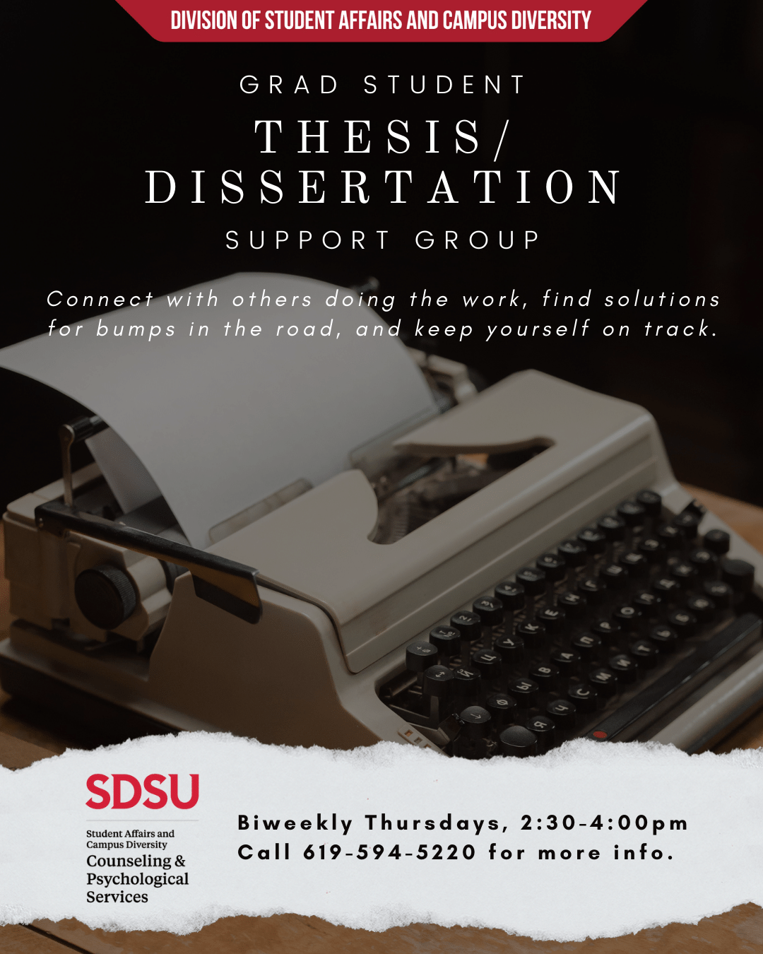 Thesis Dissertation Group flyer