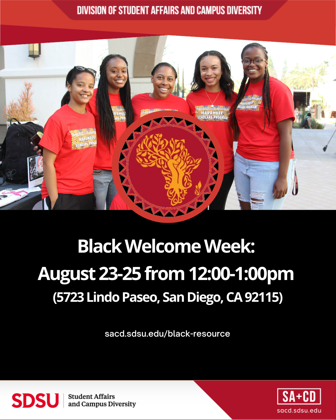 Black Welcome Week Aug 23, Noon-1p at the BRC