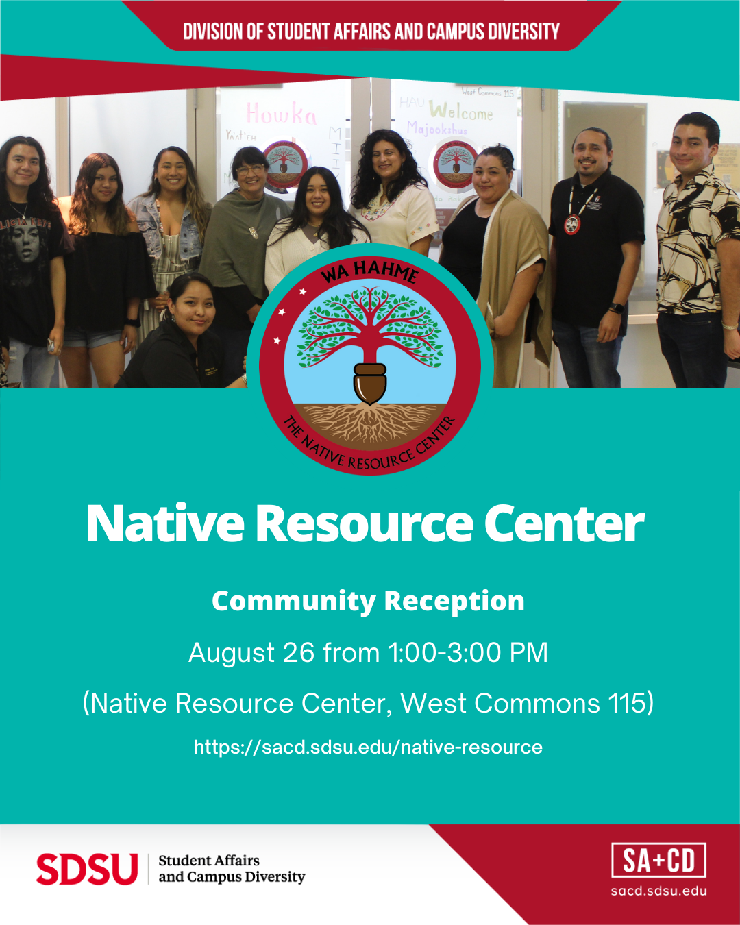 Native Resource Center Open House Aug 26, 1-3p at the NRC West Commons 115