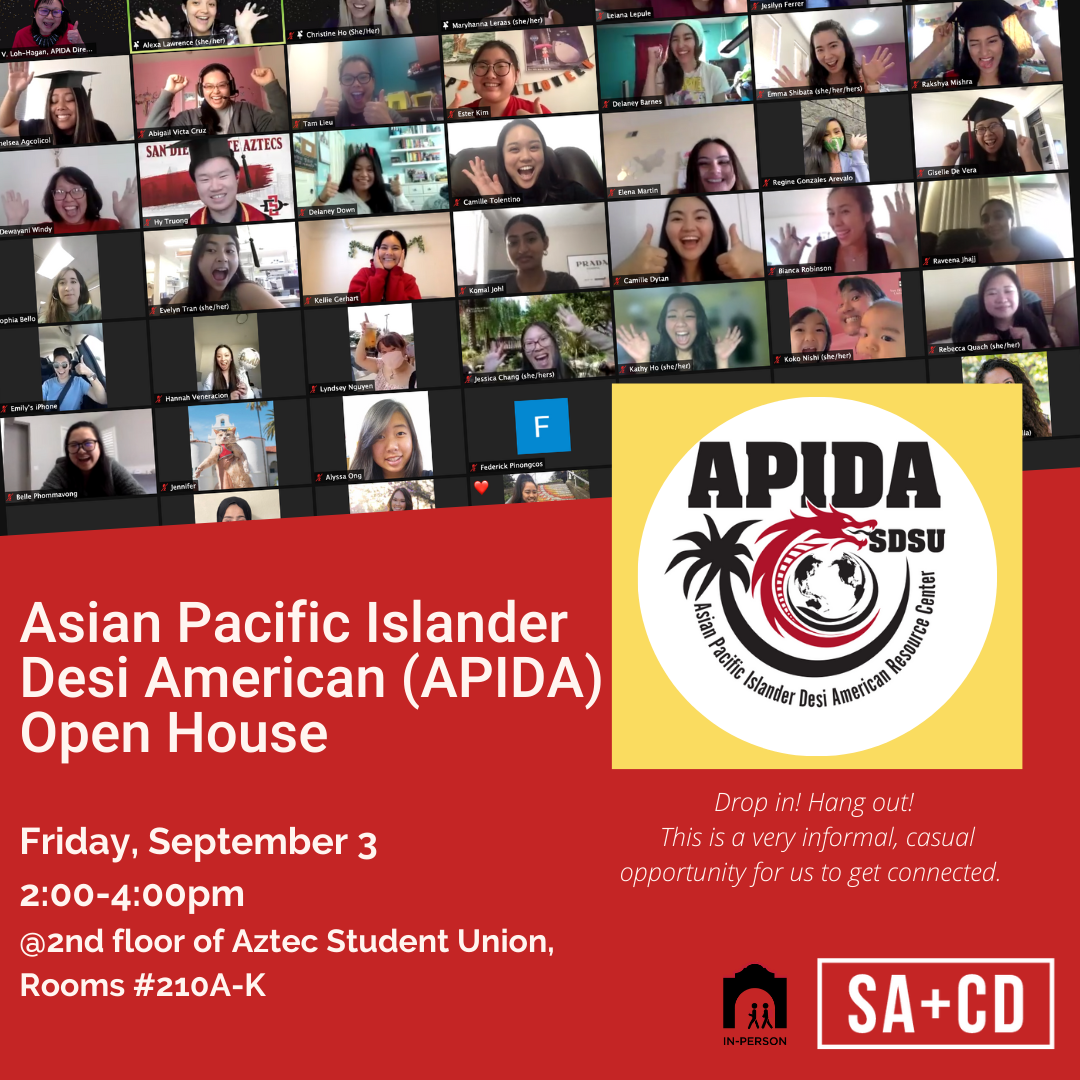 APIDA Welcome Mixer Sep 3, 2021 2-4p at Student Union Rm #210A-k