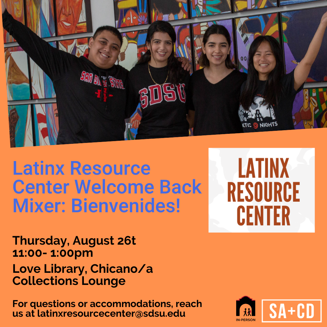 Latinx welcome Mixer Aug 26, 2021 11a-1p at Love Library