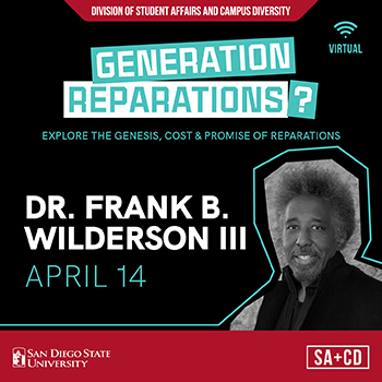 reparations event april 14 - speaker Wilderson III see below