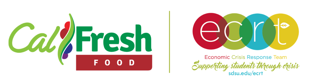 Calfresh's colorful food logo alongside ecrt's colorful circles logo