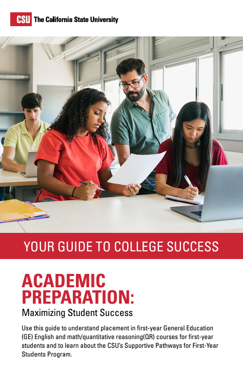 brochure cover with students talking for Academic Preparation - Max Student Success College guide
