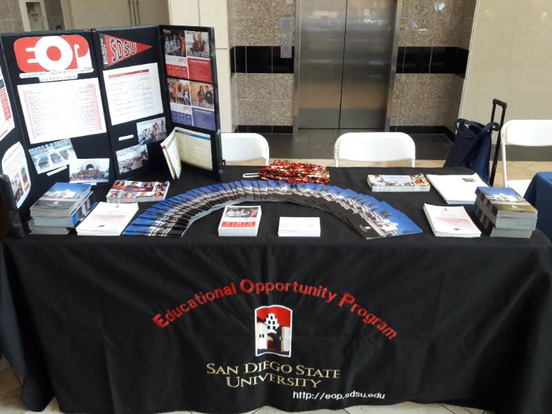 EOP Outreach table with brochures