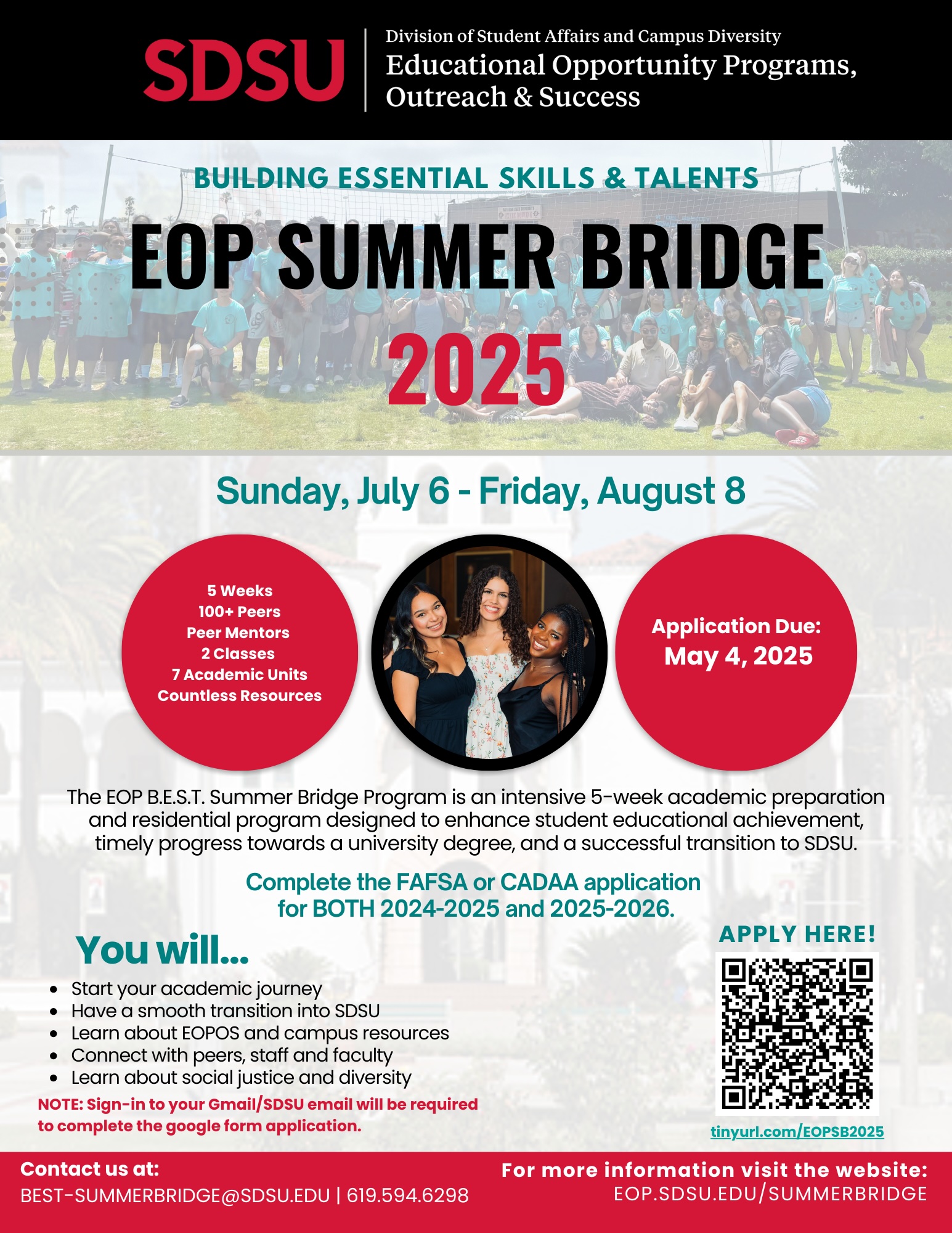 Summer Bridge Application Flyer