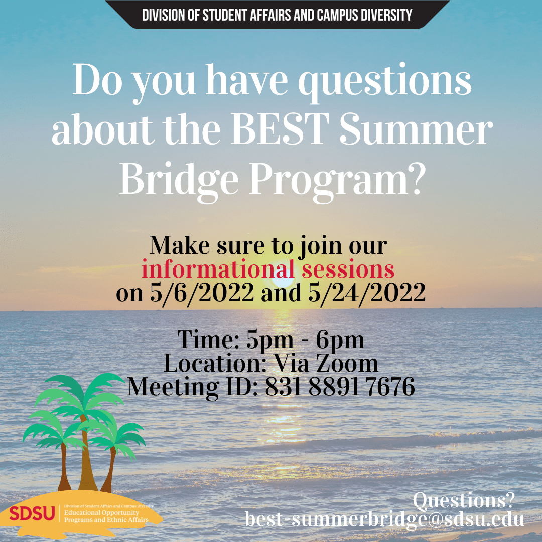 Summer Bridge Student Affairs and Campus Diversity SDSU