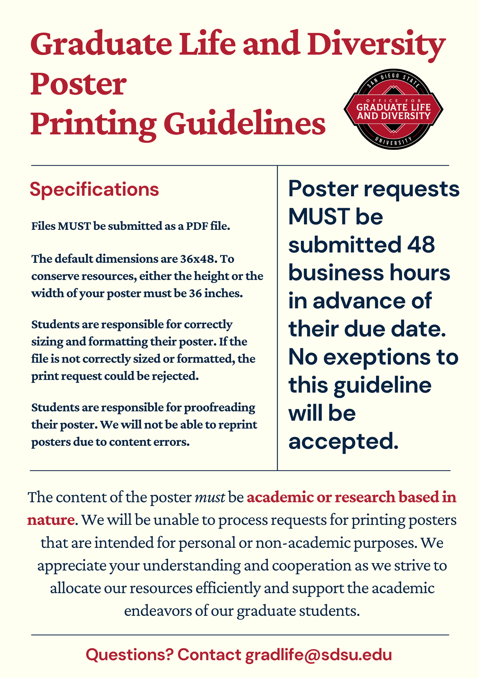 printing for grad students