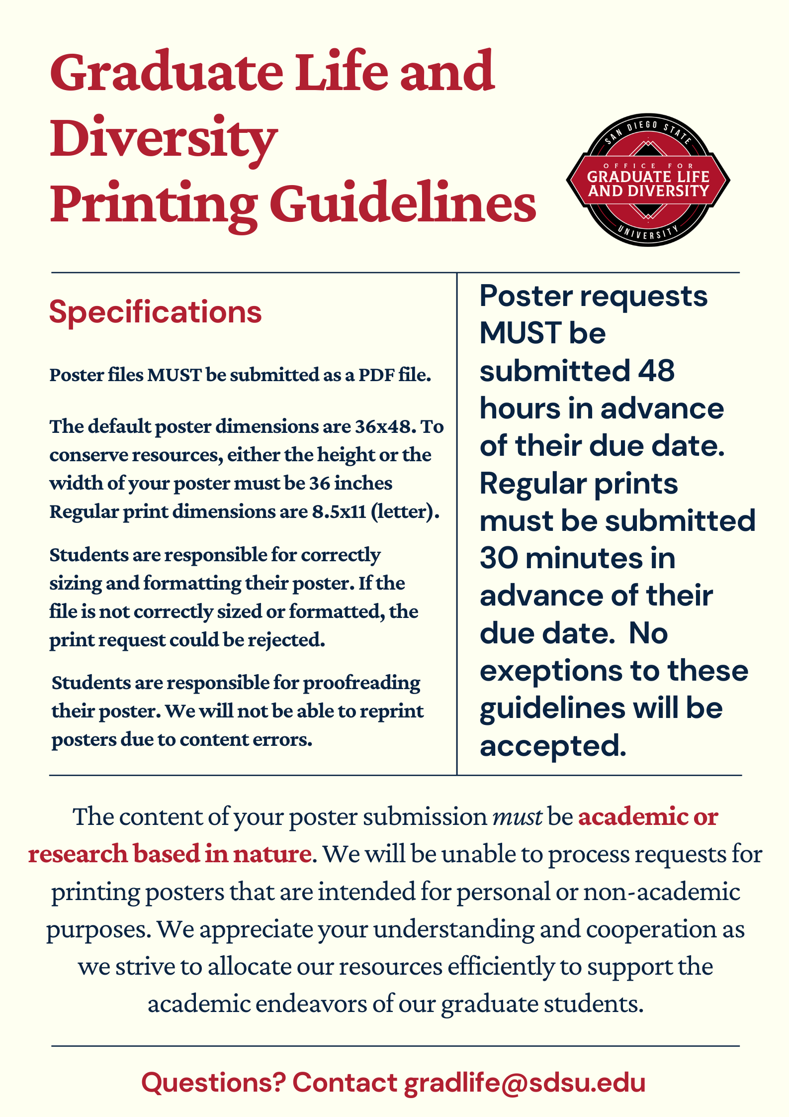 printing for grad students