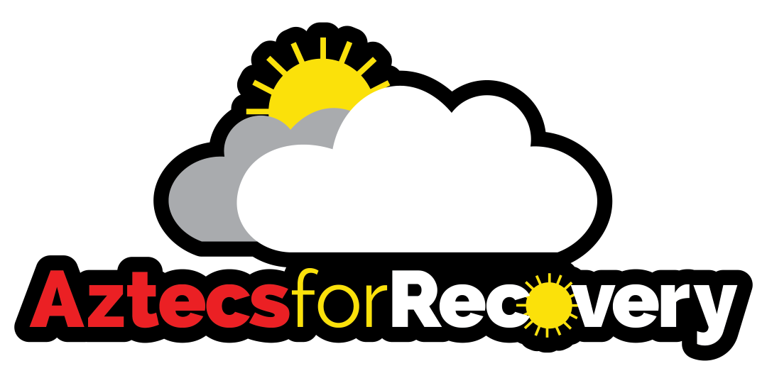 Aztecs for Recovery logo (cloud with sun coming out)