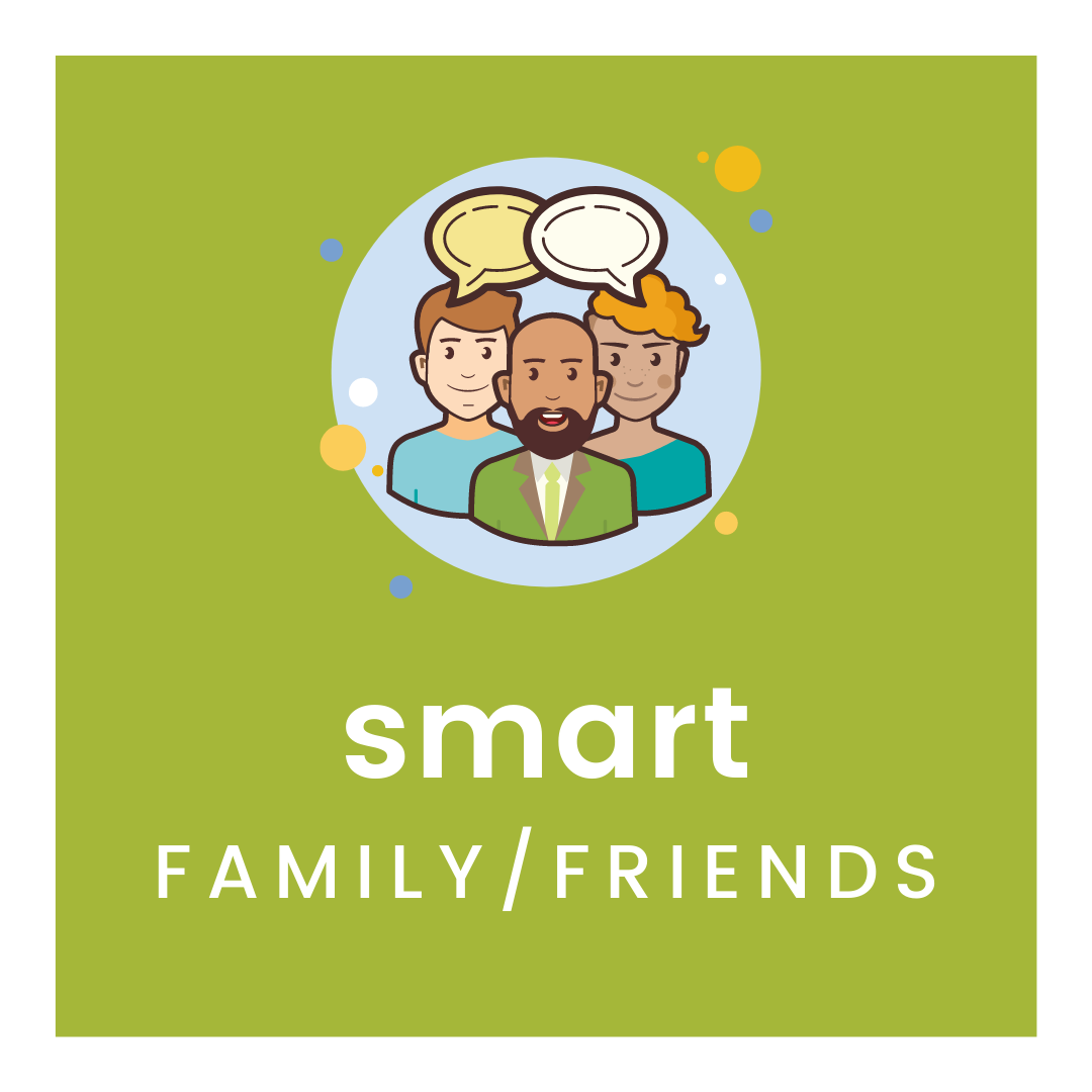 smart fam and friends (illustration of people talking)
