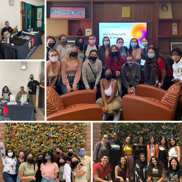 A collage of CIR images with students and staff