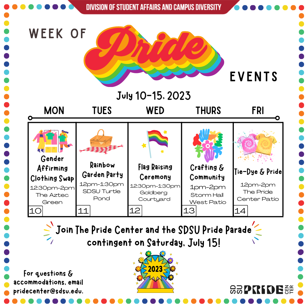 July 2023 Pride Week Events