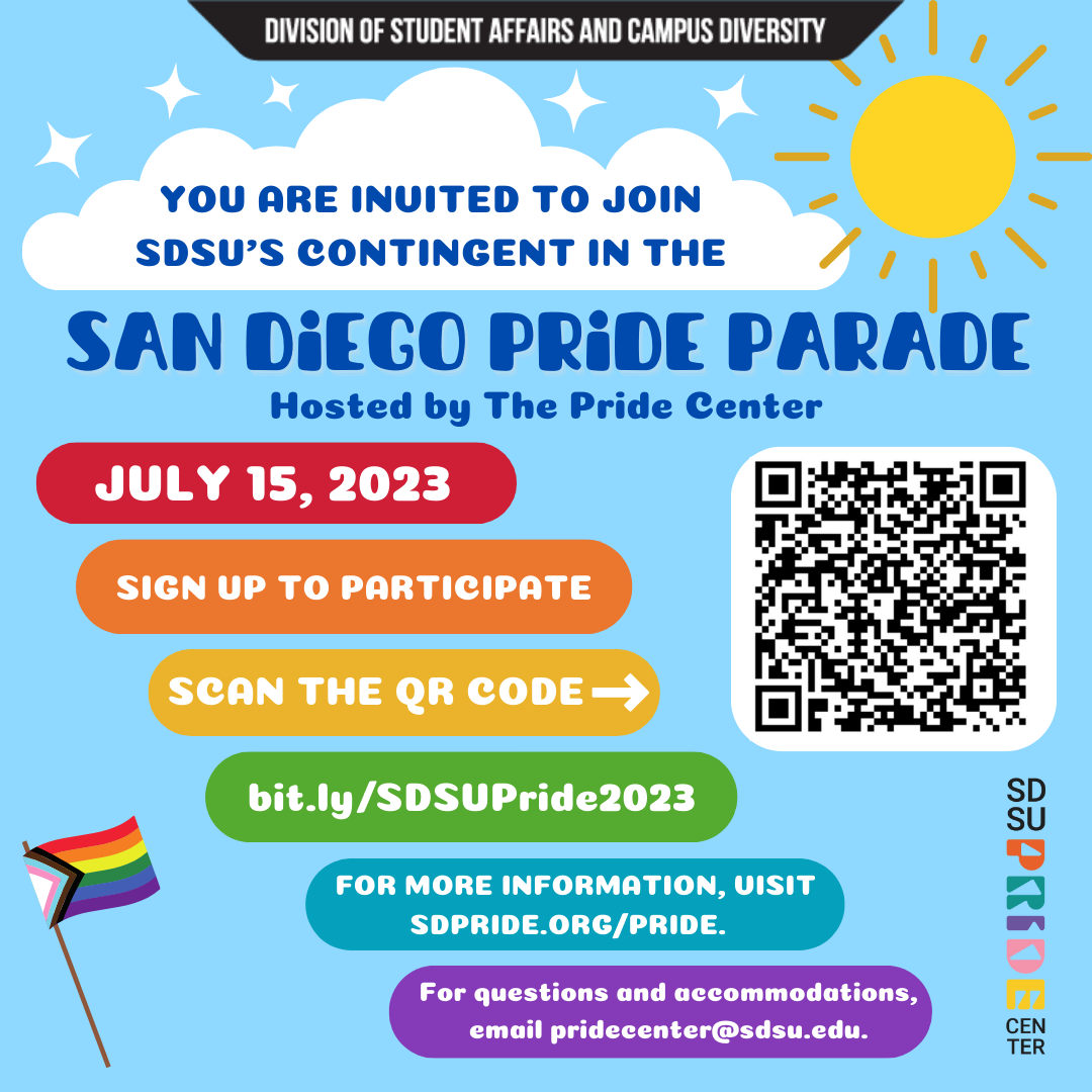 SDSU Pride Parade Contingent Sign Up Form