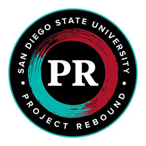 Project Rebound circular logo wtih red and teal