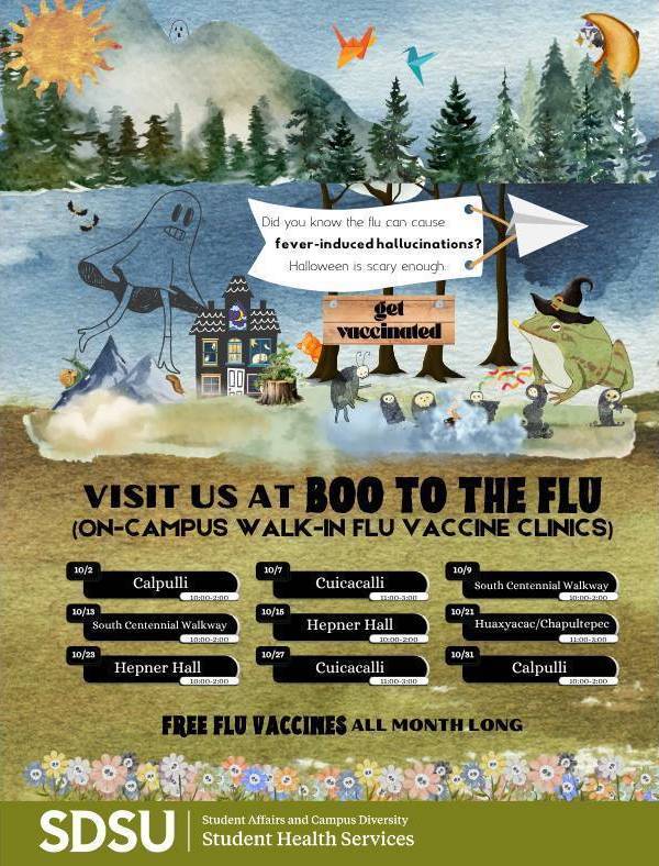 2025 Boo to the Flu clinic dates.