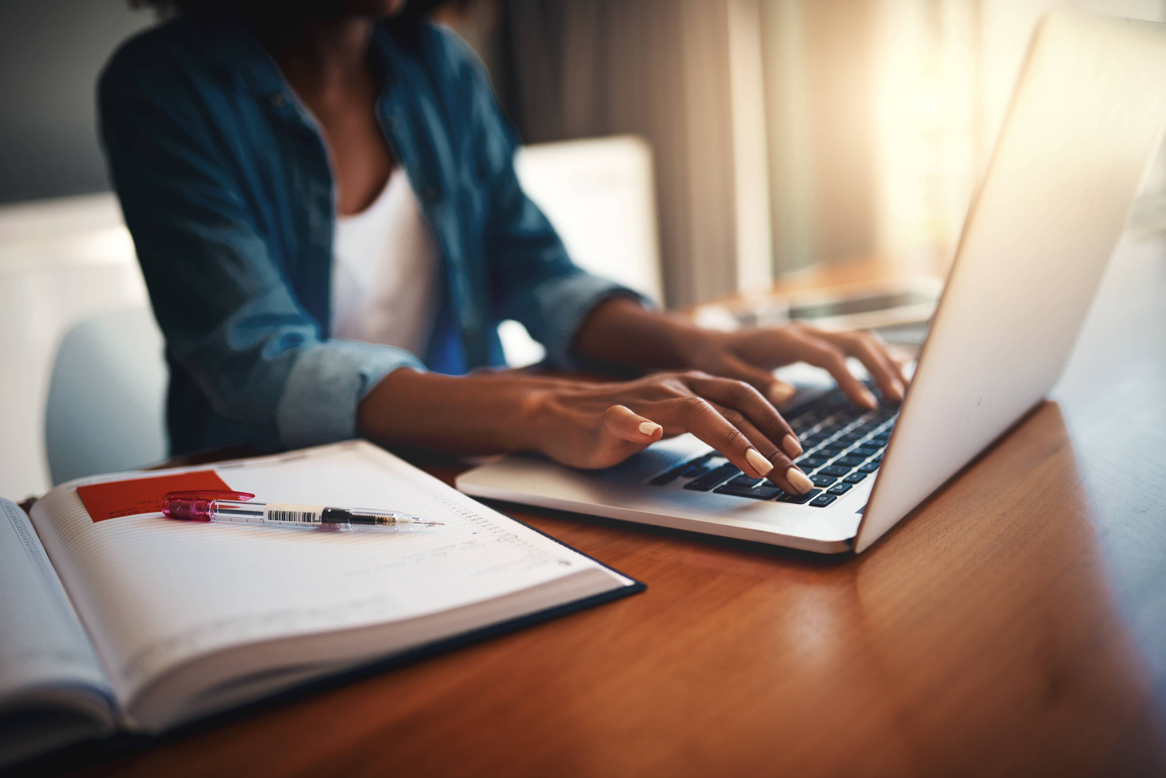 Female on laptop