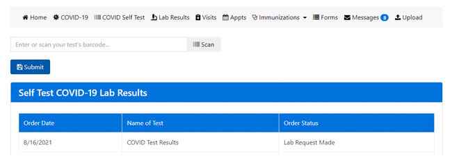 COVID Lab Results