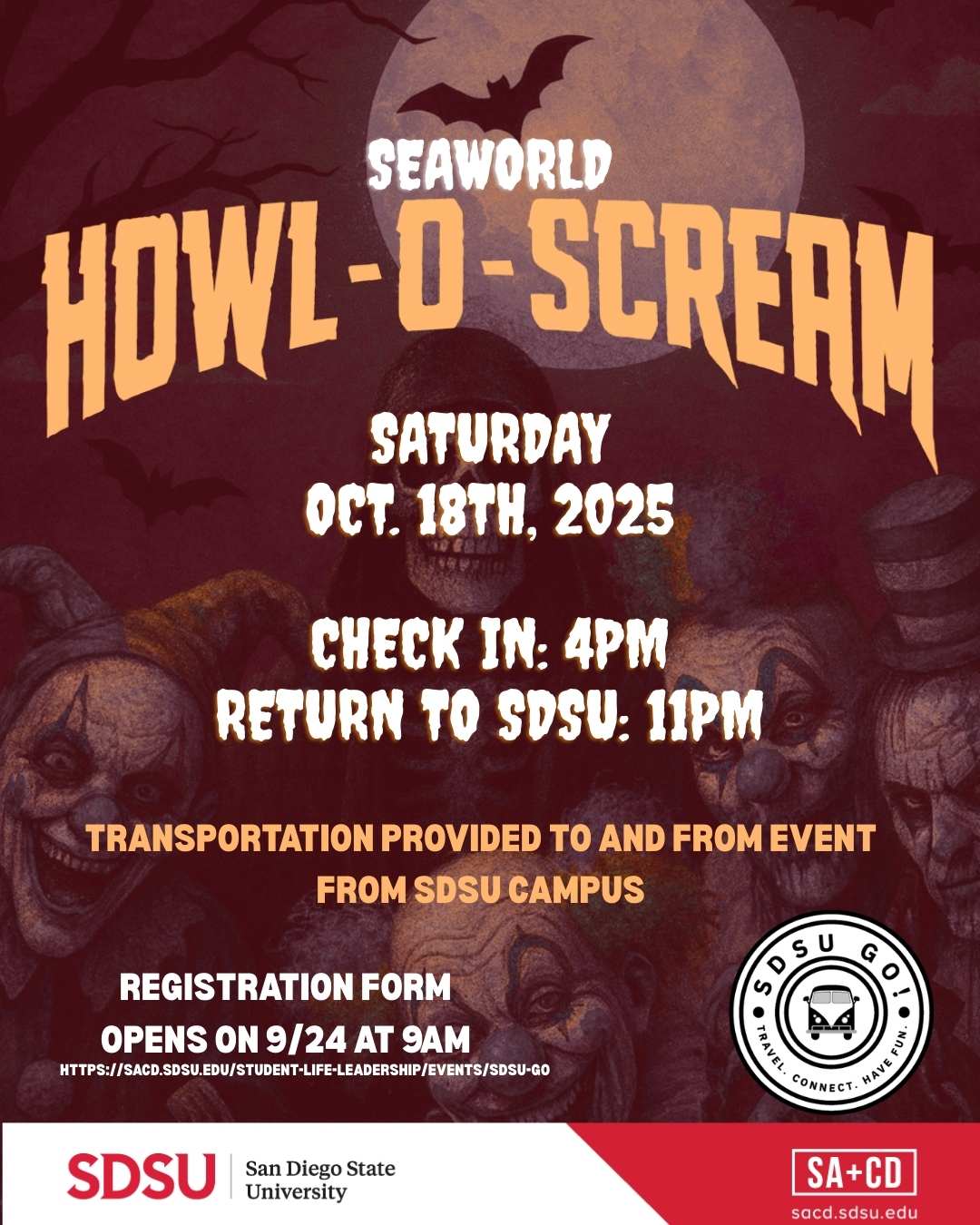 Howl-o-scream graphic