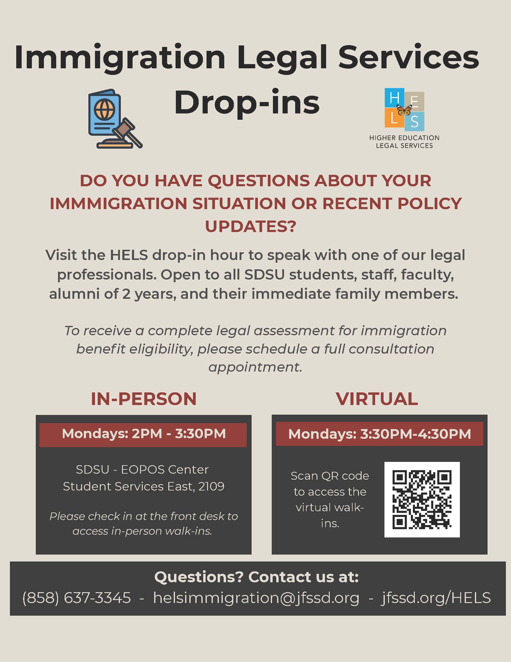 Immigration Legal Services Drop-ins