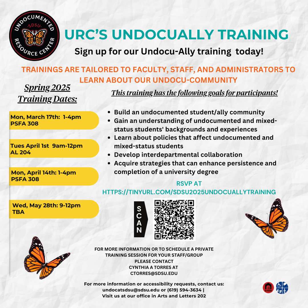 Undocu Ally Training 2024 Flyer